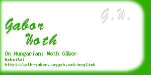 gabor woth business card