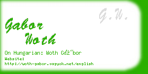 gabor woth business card